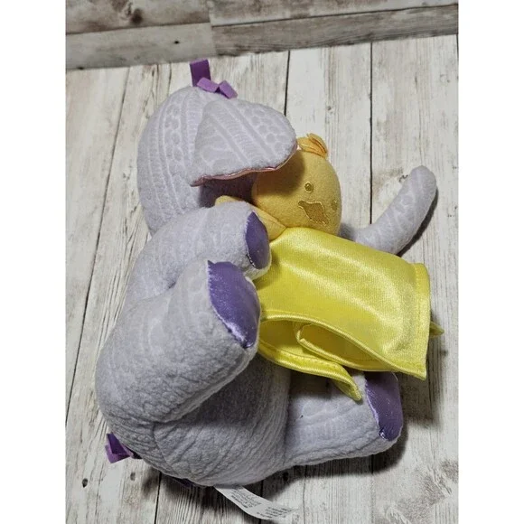 Fisher Price Winnie Pooh Heffalump Elephant Plush 8" Purple Stuffed Animal Toy - Picture 7 of 8